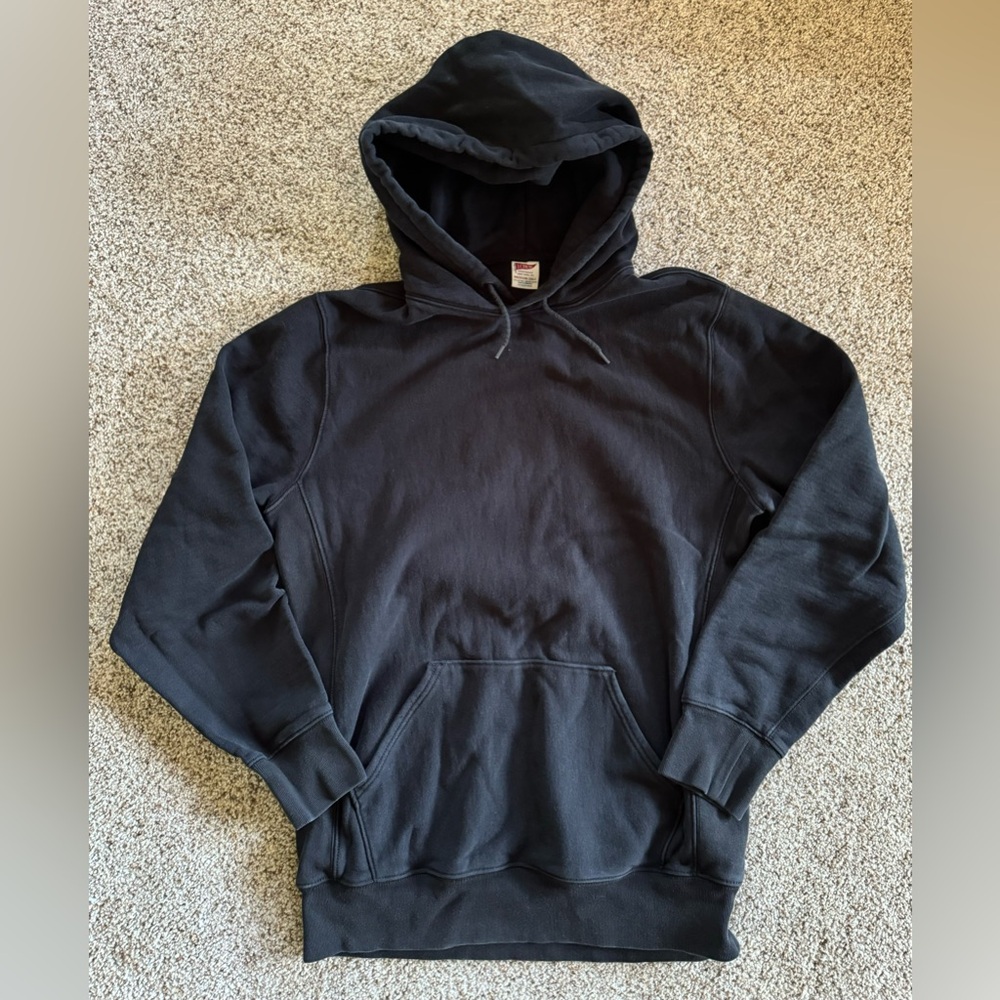 J. Crew 14oz fleece hoodie. Black size medium tall
